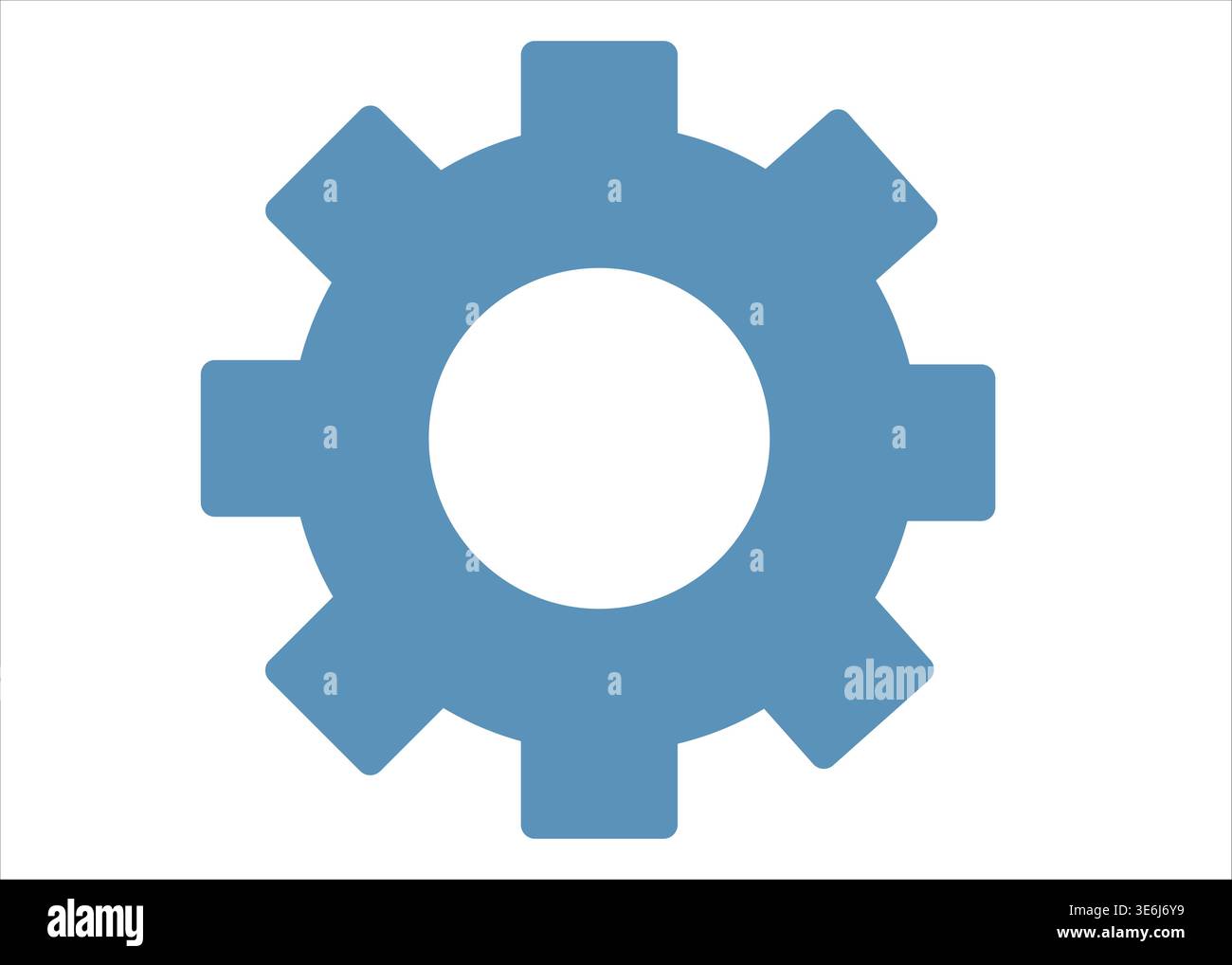 Essential Gear Icon for Remote AI Work Tools Stock Vector