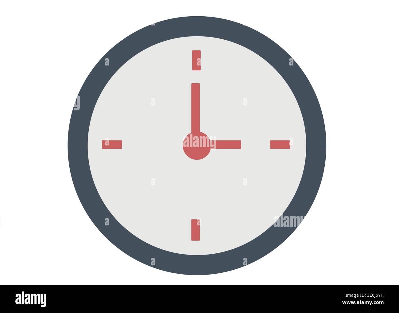 Modern Clock Icon Representing Time Management for Remote Work Stock Vector