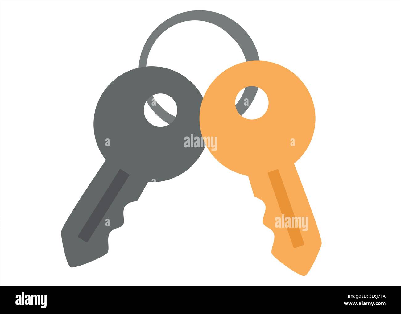 Colorful Key Illustration for Security Concepts Stock Vector
