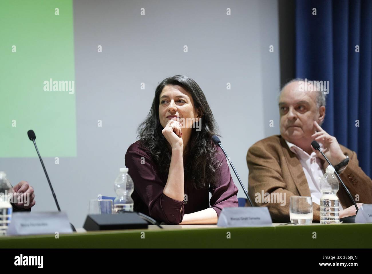 The writer Samanta Schweblin, during a press conference with the ...