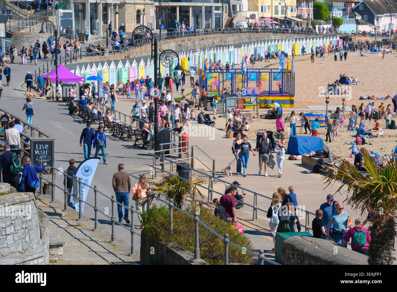 Lyme Regis, Dorset, UK. 7th April 2026. UK Weather: The beach at the ...