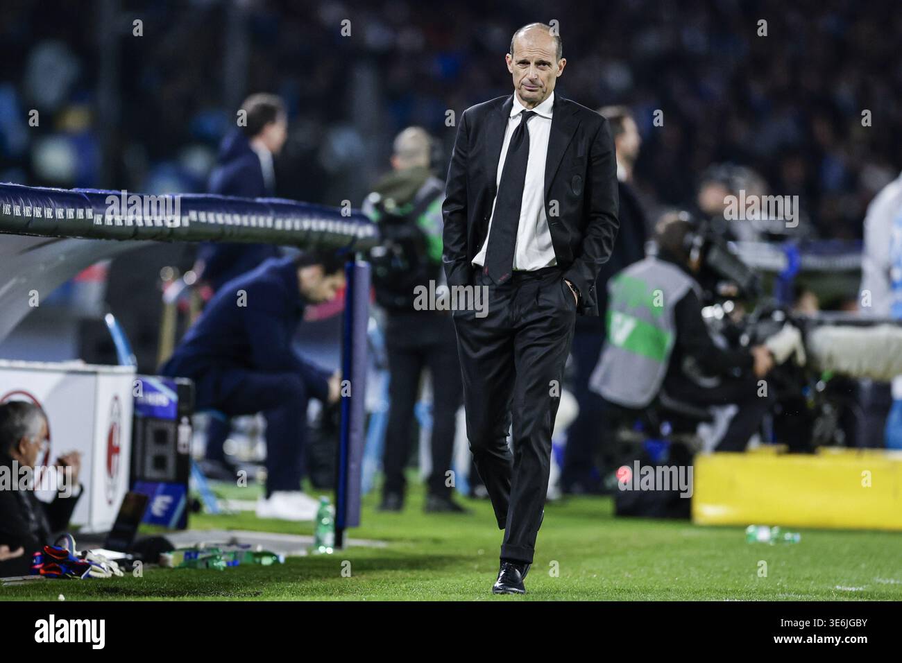 Milan's Italian coach Massimiliano Allegri looks during the Serie A ...