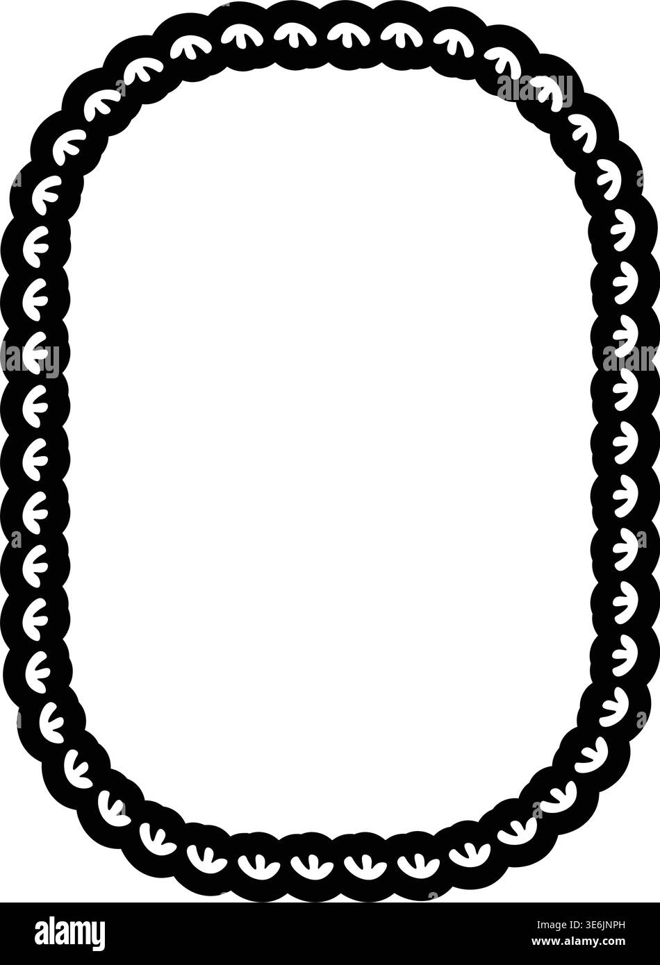 Decorative rope braid border frame vector illustration collection ...