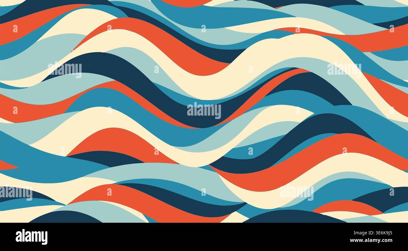 Abstract colorful wave pattern background, modern fluid design vector illustration Stock Vector