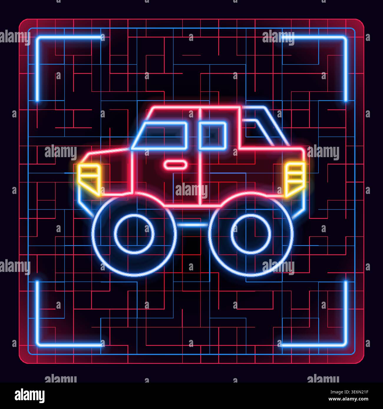 Racing car technology symbol neon hi-res stock photography and images ...