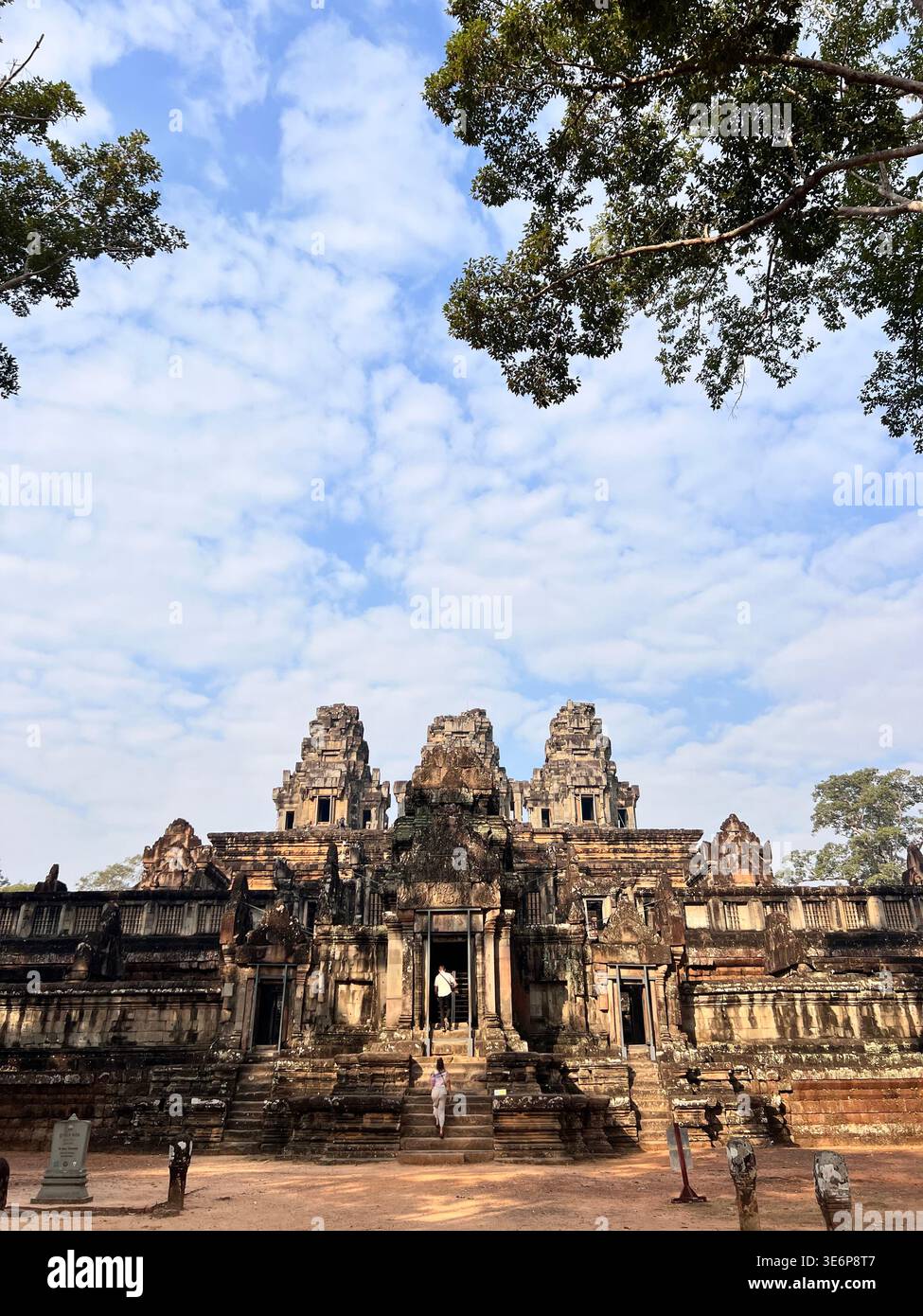 Front view of Ta Keo temple in Siem Reap, Cambodia. - Smartphone Captured Stock Image
