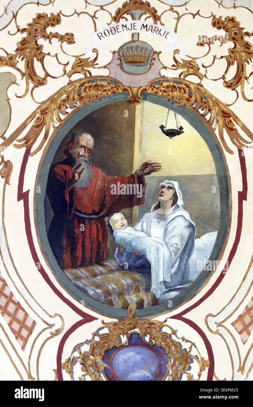 Virgin Birth In Humans Birth of the Virgin Mary Stock Photo - Alamy