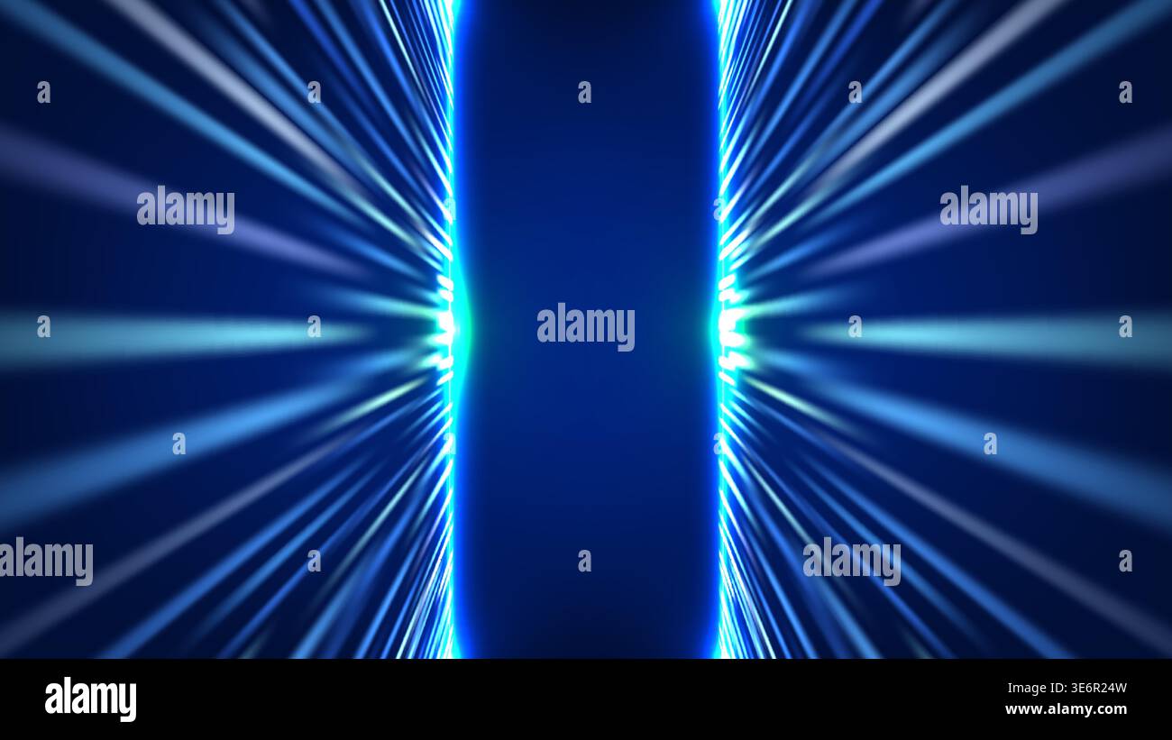 Void Light Rays Blue light rays bursting from dark void high speed motion abstract ...
