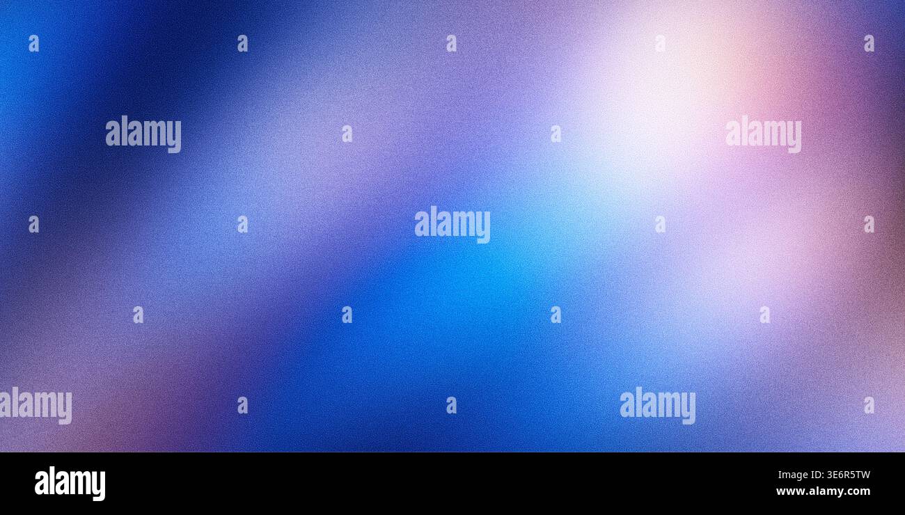 Abstract gradient background showing blue and purple colors with soft light and grainy texture Stock Photo