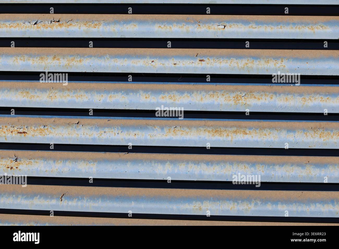 texture of weathered roller shutter Stock Photo
