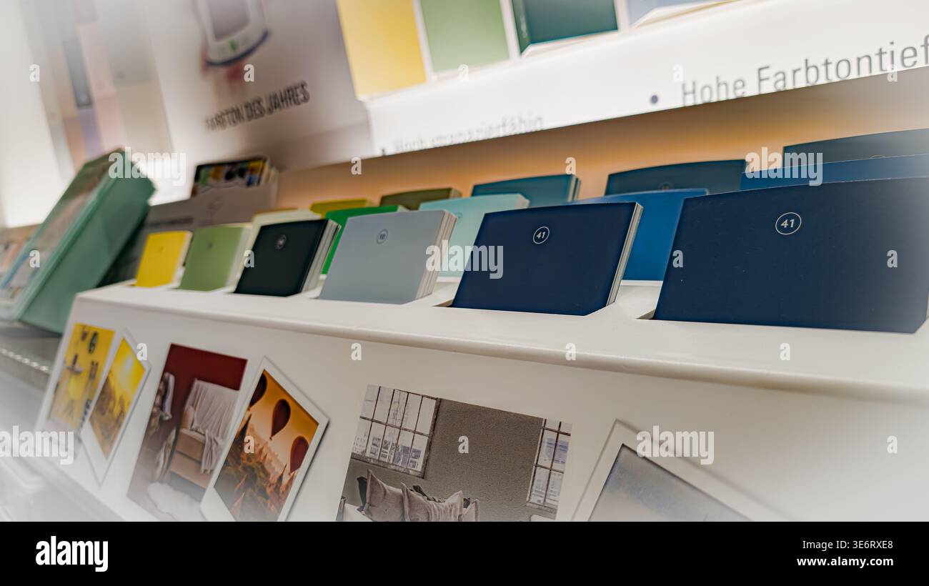 Paint swatches on wall hi-res stock photography and images - Alamy