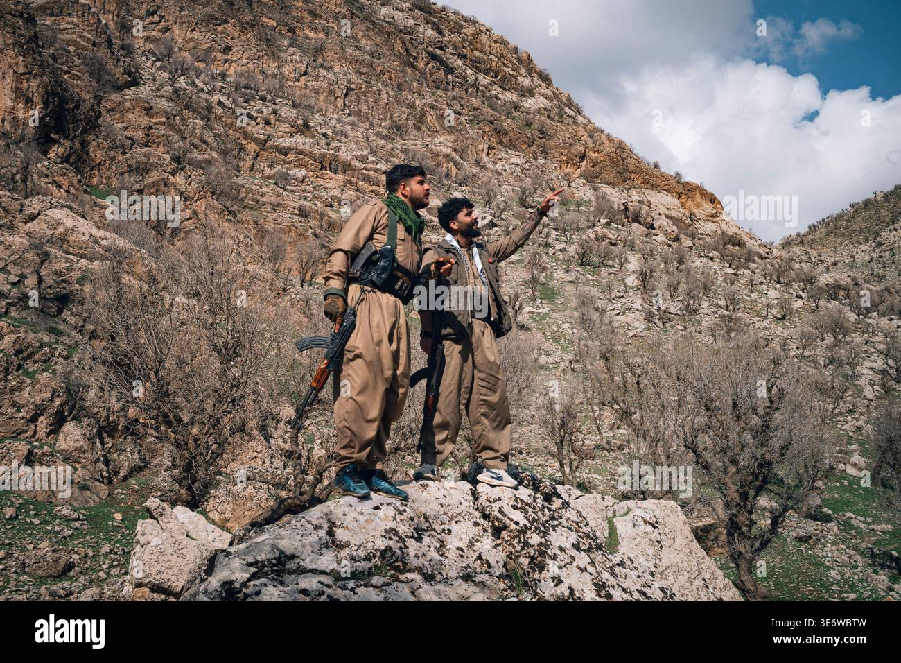 Iraqile A group of Peshmerga fighters from the Komala-RB party in the mountains ...