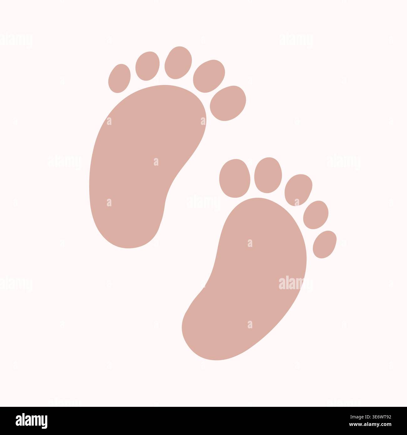 Footprints icon in simple flat style, isolated  Stock Vector