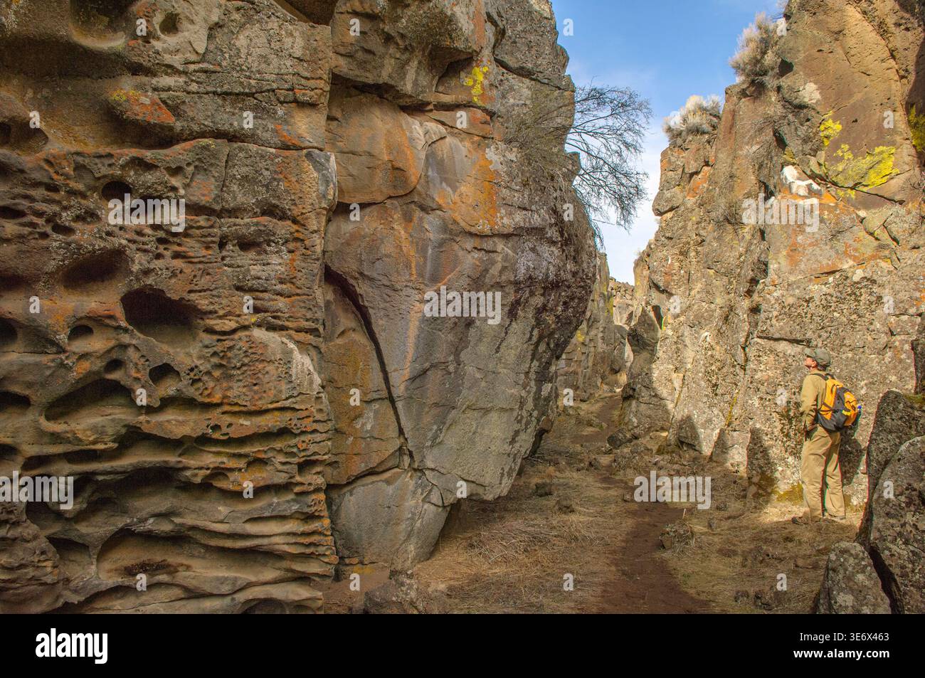 Crack-in-the-Ground, southeast Oregon. Stock Photo