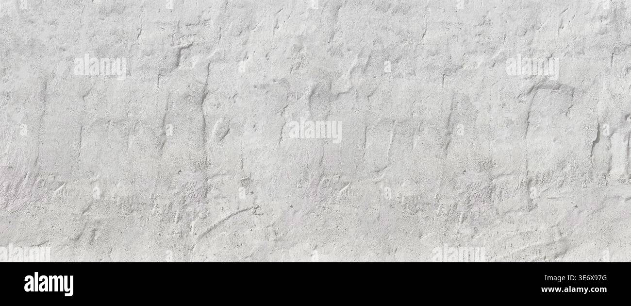 White textured plaster wall providing a rustic and abstract background Stock Photo