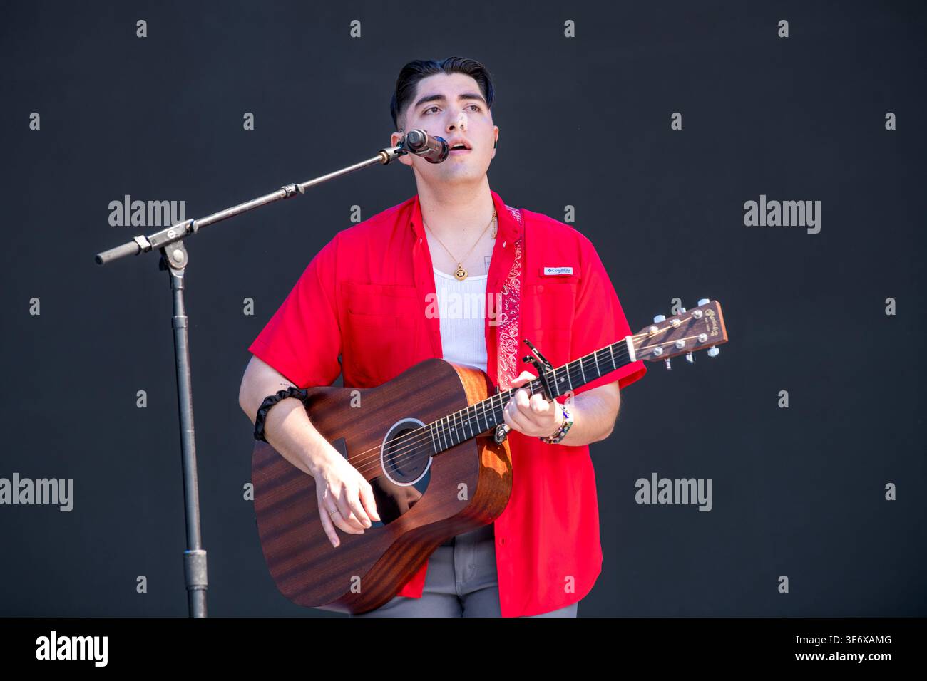 Kevin Kaarl performs during Austin City Limits Music Festival, Austin, Texas, October 8, 2023. (Photo by John Anderson/The Austin Chronicle) Stock Photo