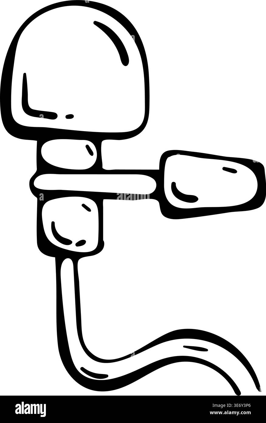 Lavalier Microphone Icon for Podcast, Interview and Video Recording. Lapel Mic for Vlogging, Journalism and Content Creation Stock Vector