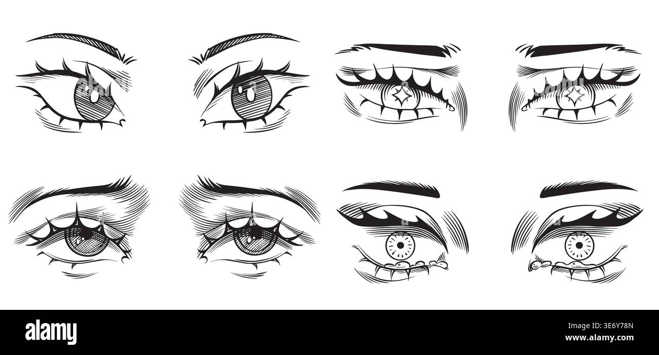 Comic Eyes Drawing