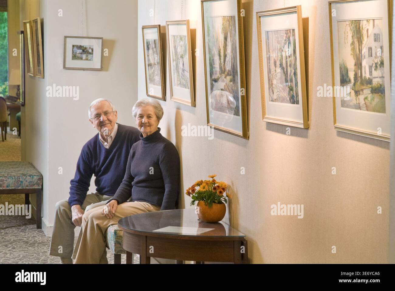 Elderly married couple portrait, Philadelphia USA Stock Photo