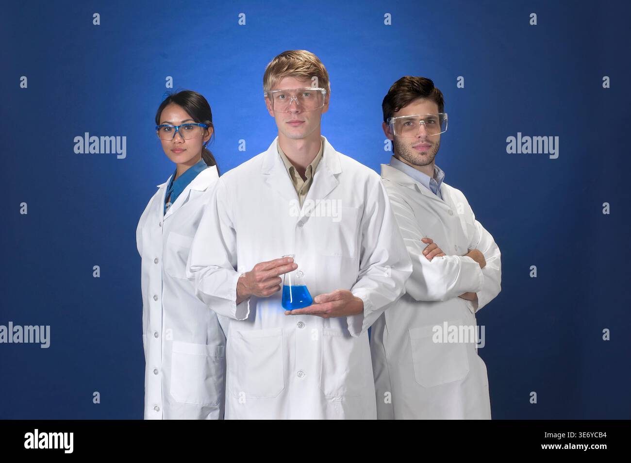 Young lab technicians Stock Photo