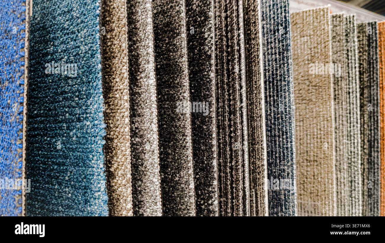 Carpet texture samples close-up Stock Photo