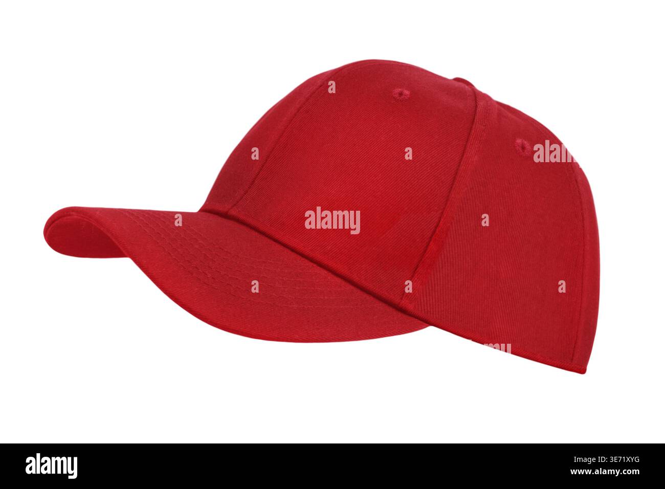 1 Red Basecap isolated on white background Stock Photo