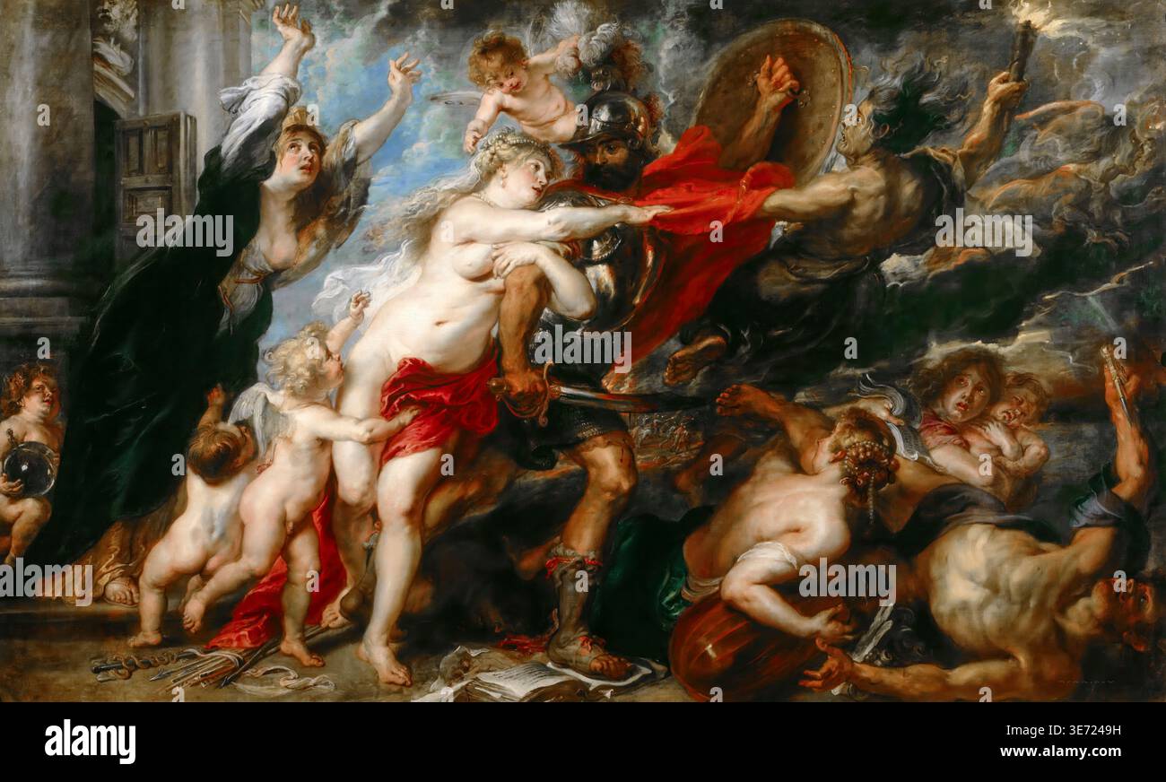 Peter Paul Rubens, The Consequences of War, (Horrors of War), painting in oil on canvas, 1637-1638 Stock Photo