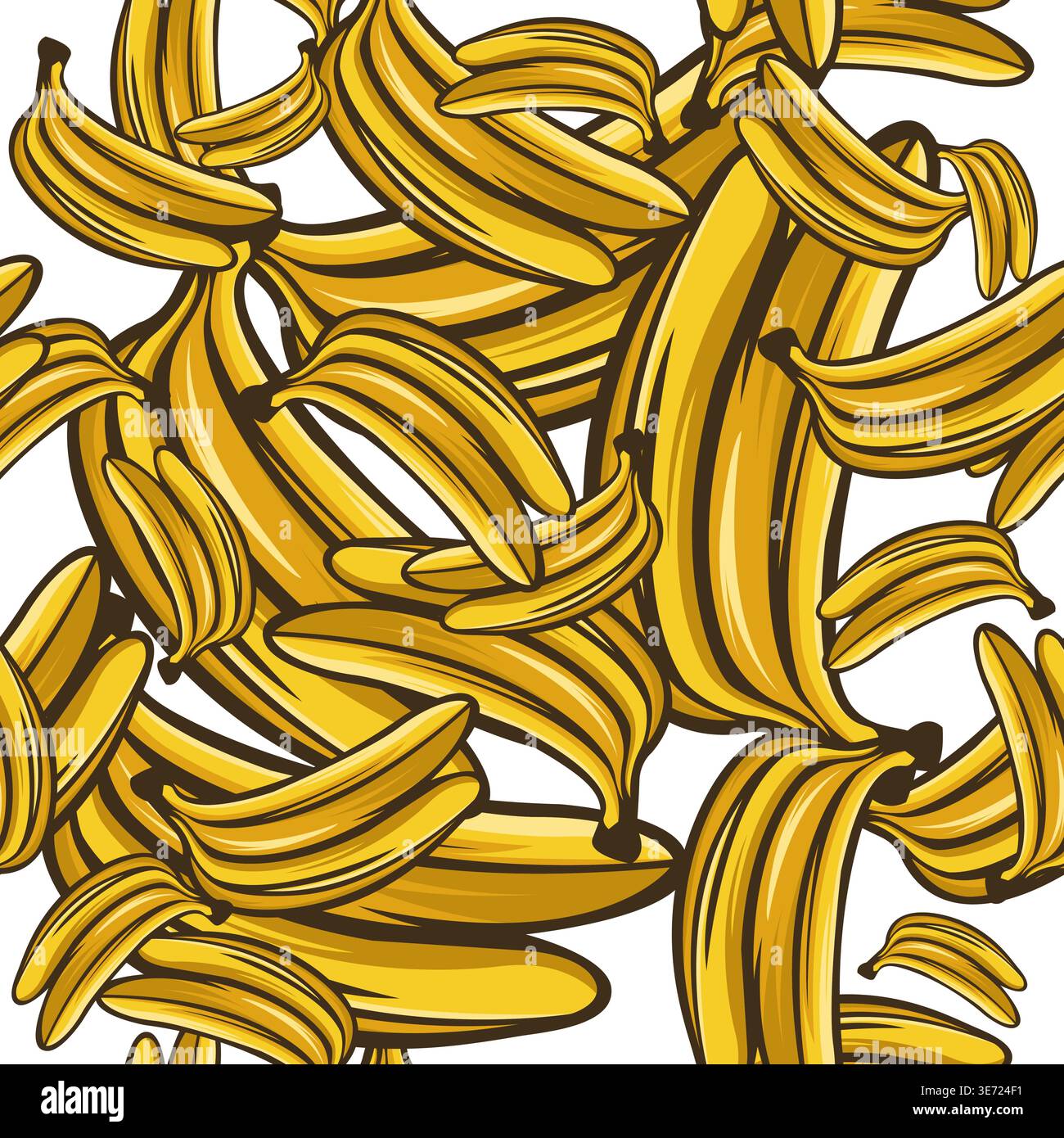 Banana Seamless Pattern Vector Design. Banana Background Stock Vector