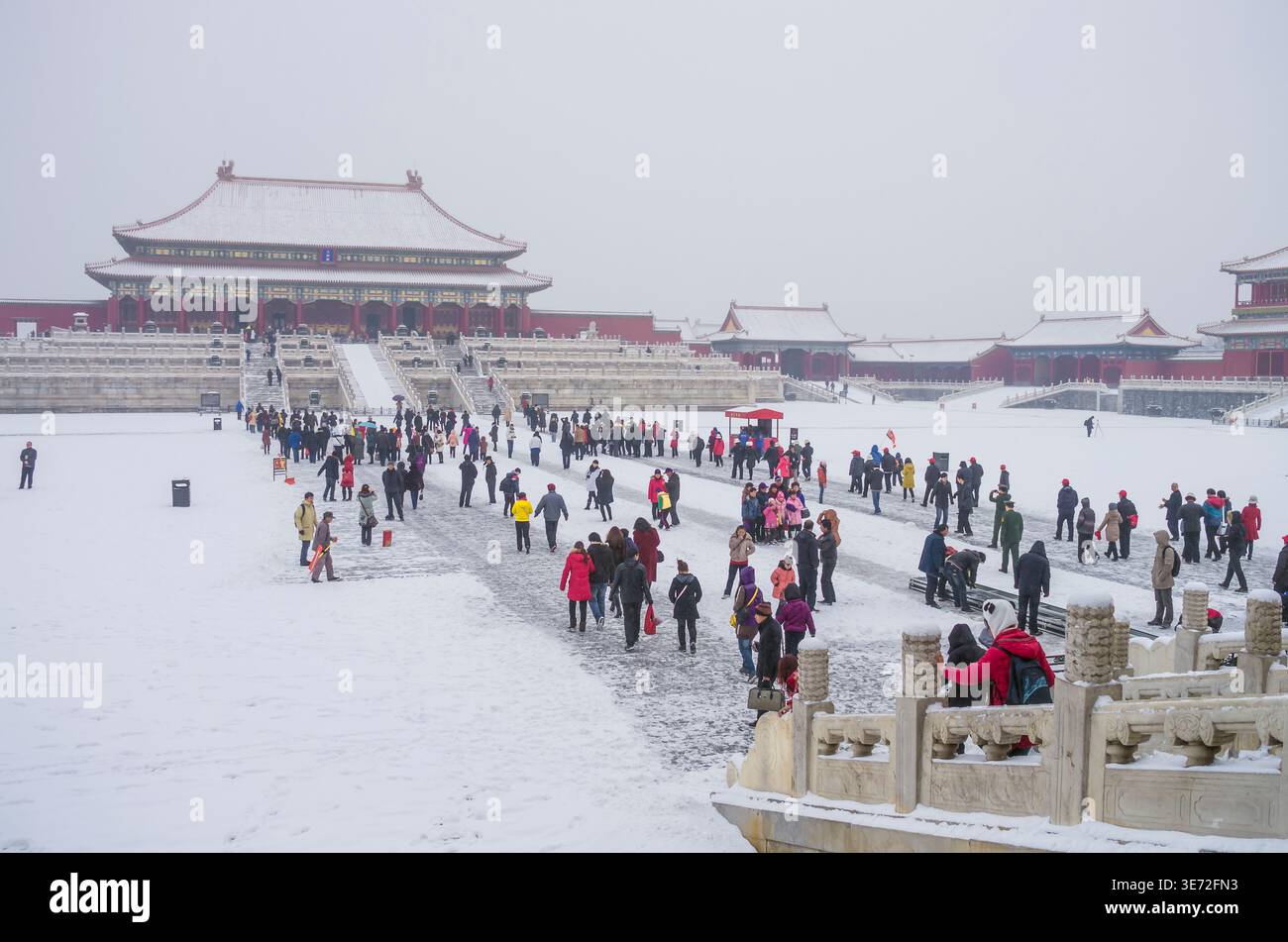 The Forbidden City in Winter, Beijing, China Stock Photo
