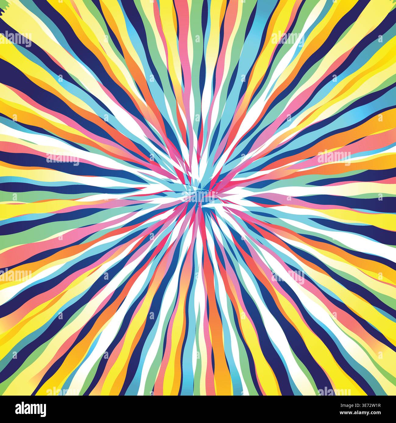 Vortex colorful waves fractal geometric background. Vector technology lines graphic element Stock Vector