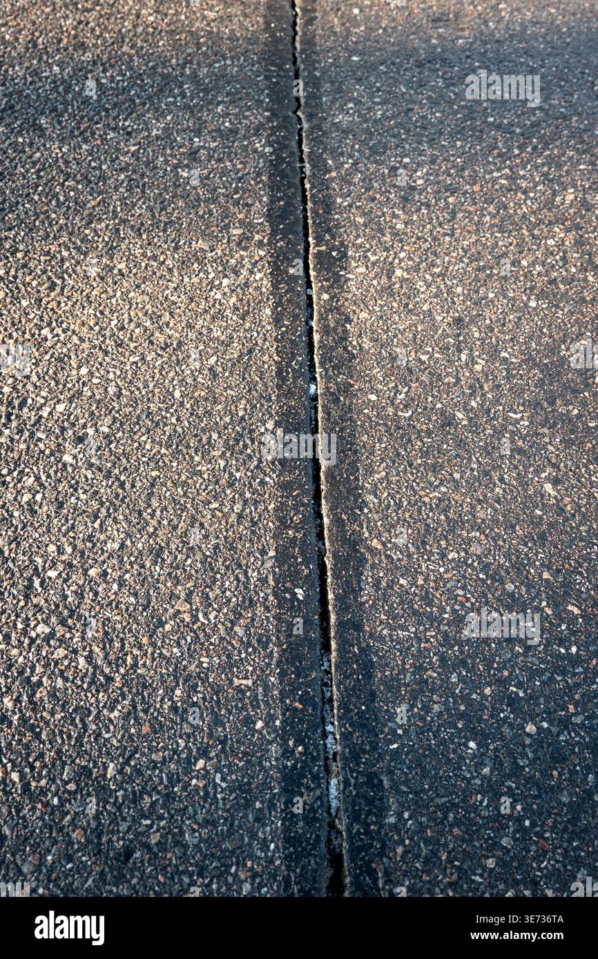Asphalt Road Pavement Joint Detail Showing Linear Surface Separation ...