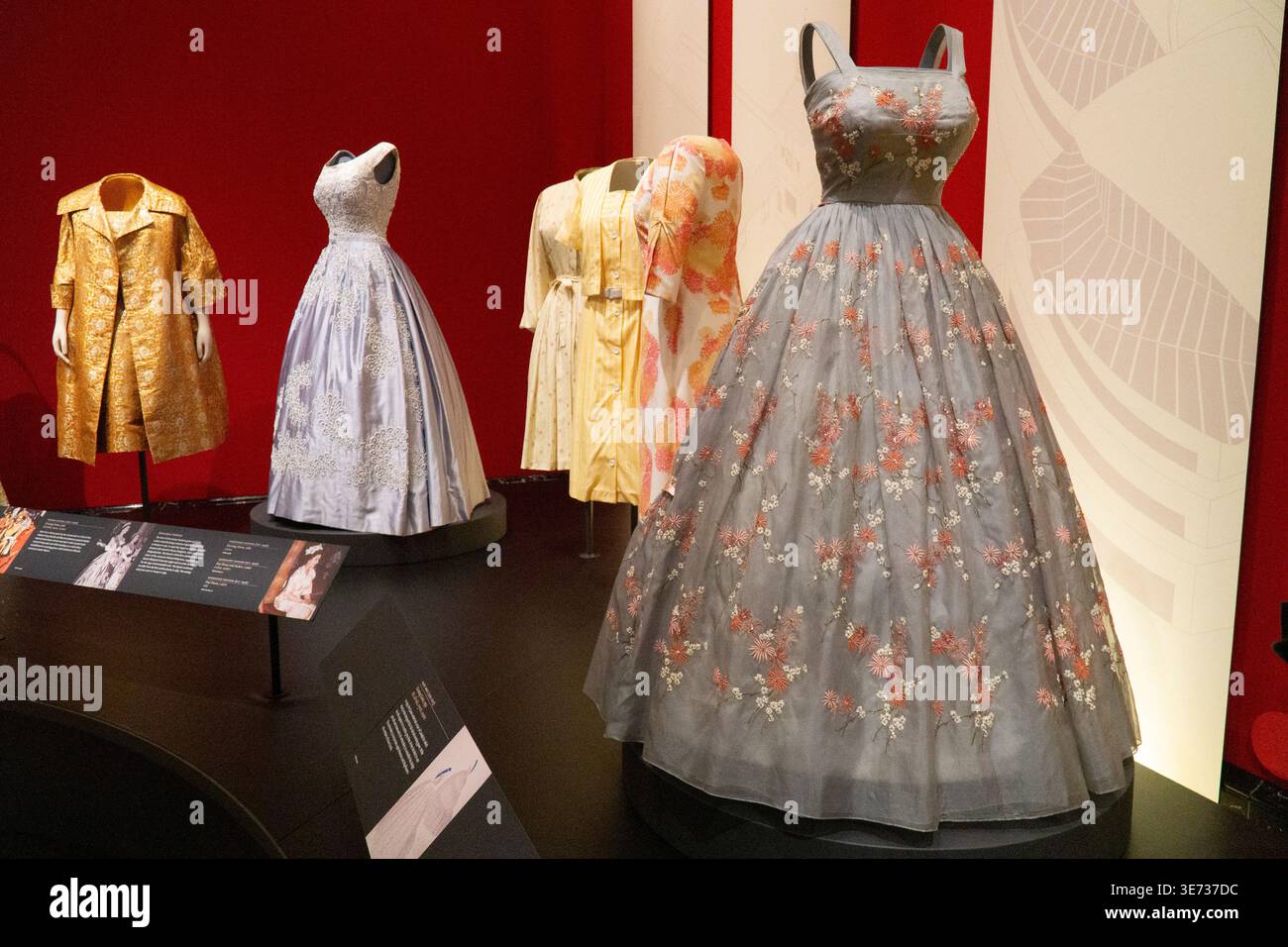 London, UK, 9 April 2026: "Queen Elizabeth II: Her Life in Style" opens on  10 April at The King's Gallery, next to Buckingham Palace. More than 300  items from the late Queen's