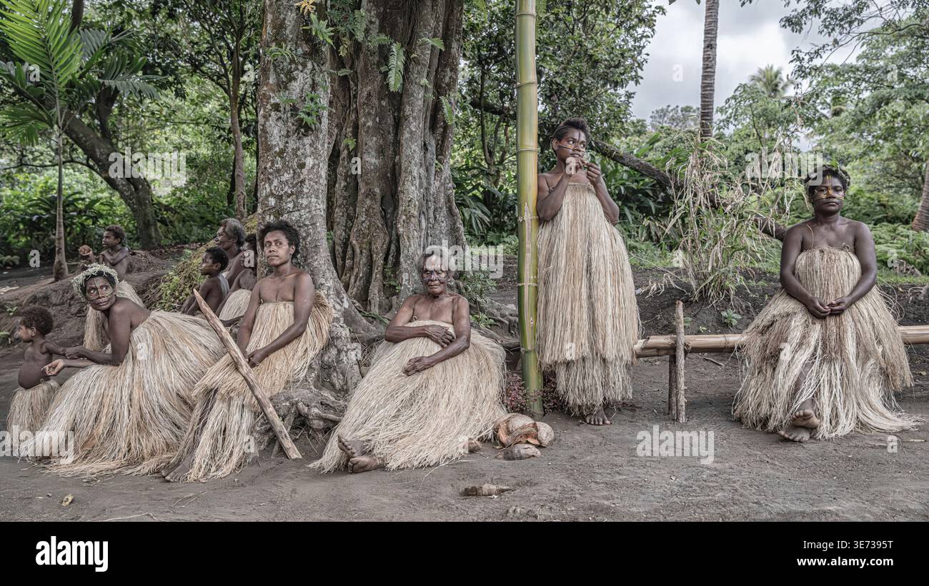 Imayo Ritual Kastom dance (traditional dance performance). Imayo, Tanna Island ...