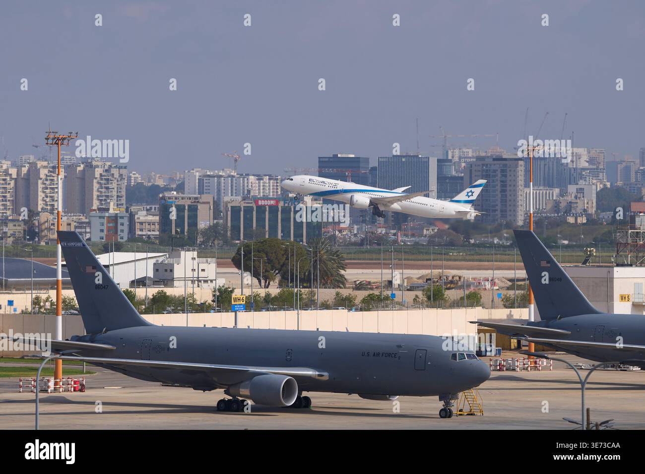 An Israeli El Al airplane takes off a day after the announcement of a ...