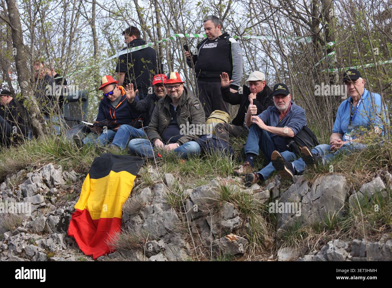 Belgium spectators waiting for the action during Shakedown Sarsoni ...