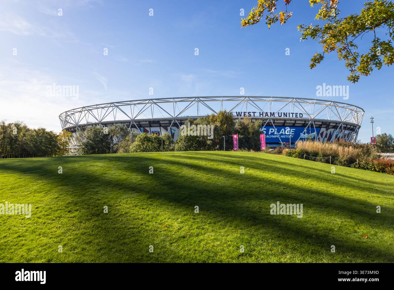 Queen Elizabeth Olympic Park with the London stadium. London, UK, 15 October 2023 Stock Photo