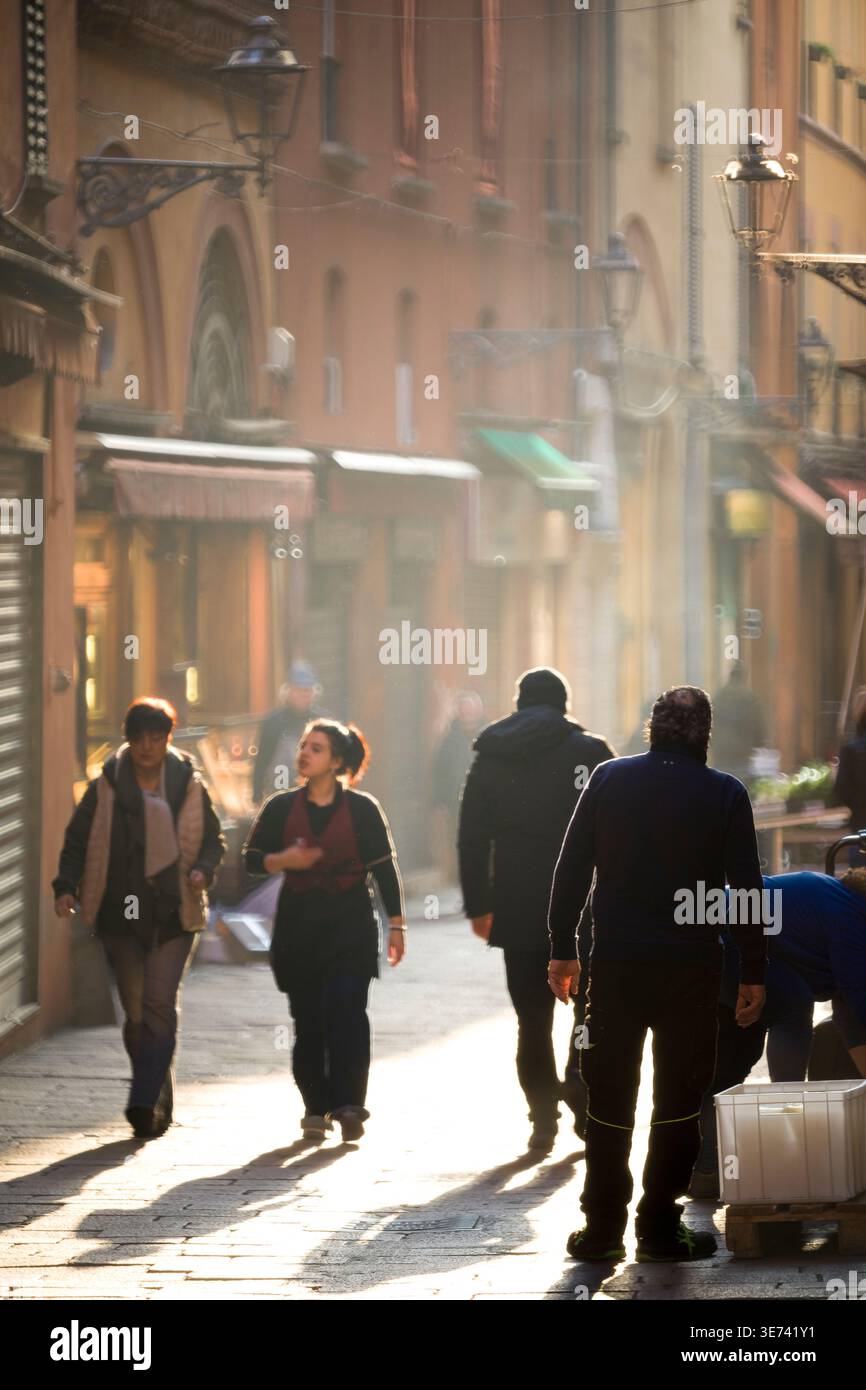 Bologna, morning atmosphere in the city Stock Photo