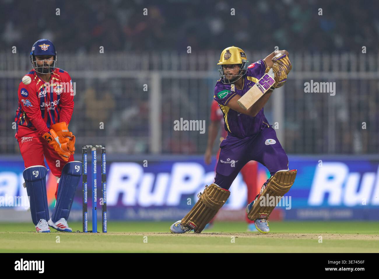 Kolkata, India - April 9: Angrish Raghuvanshi of Kolkata Knight Riders ...