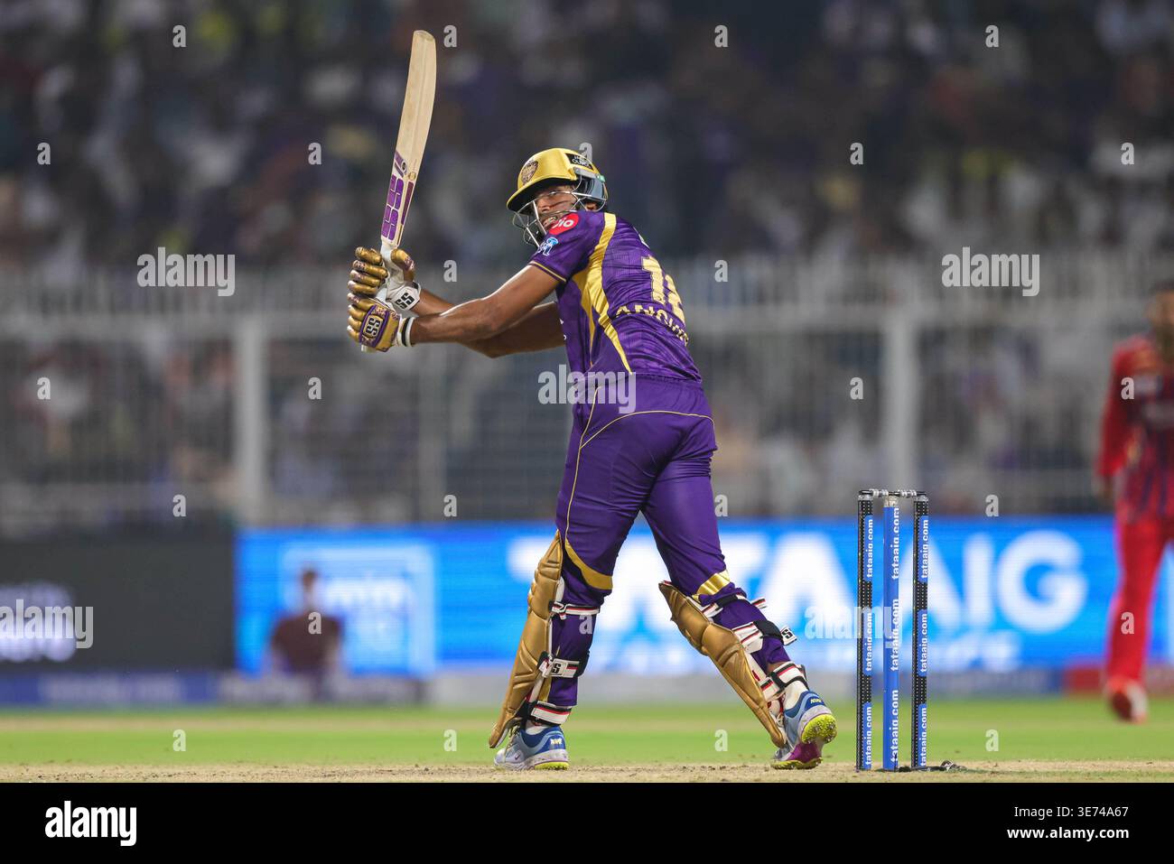 Kolkata, India - April 9: Angrish Raghuvanshi of Kolkata Knight Riders ...
