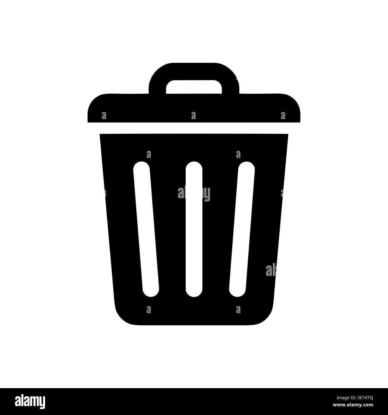 Minimalist white trash can icon hi-res stock photography and images - Alamy