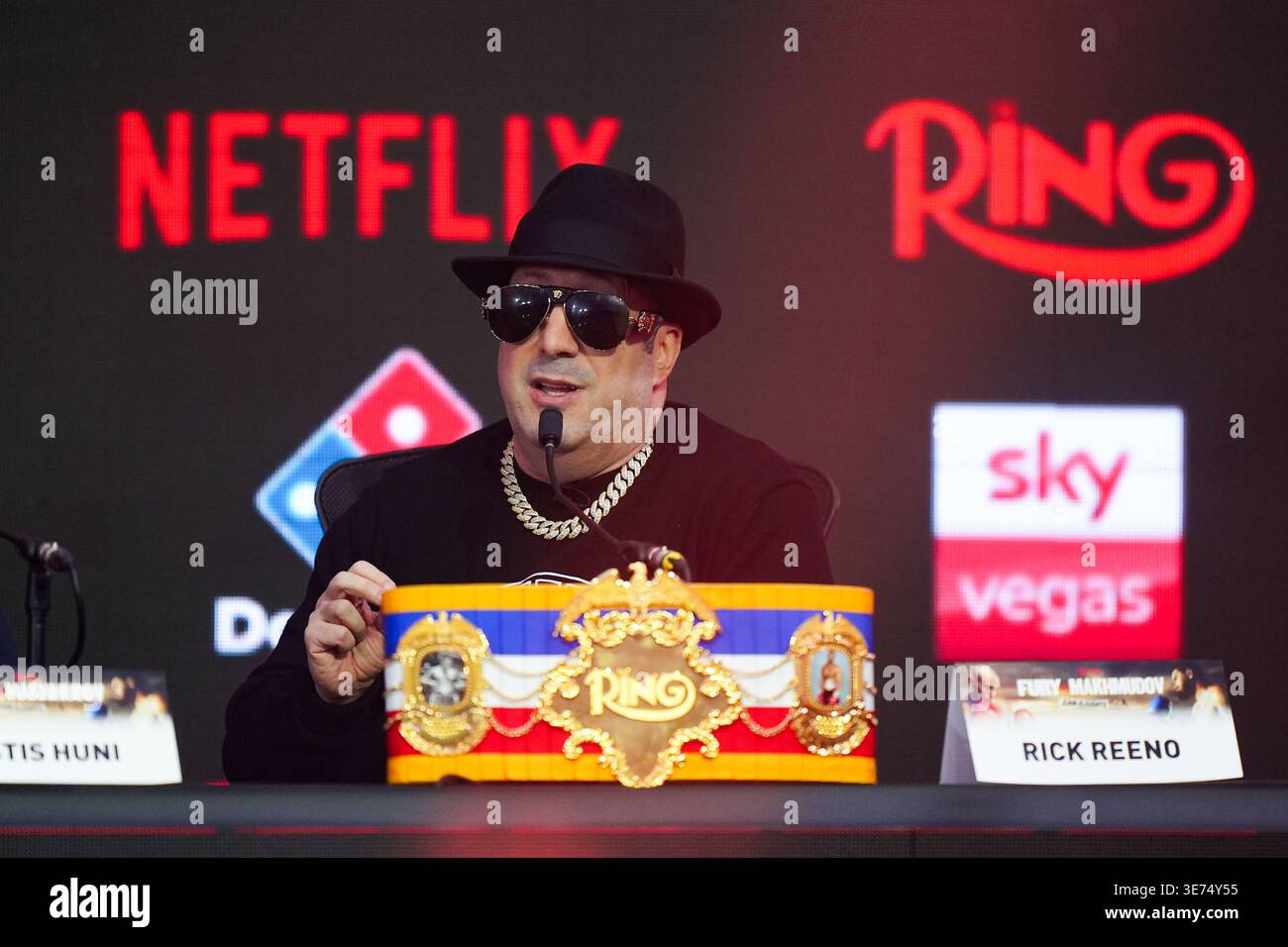 Rick Reeno, CEO of Ring Magazine, during a press conference at The ...