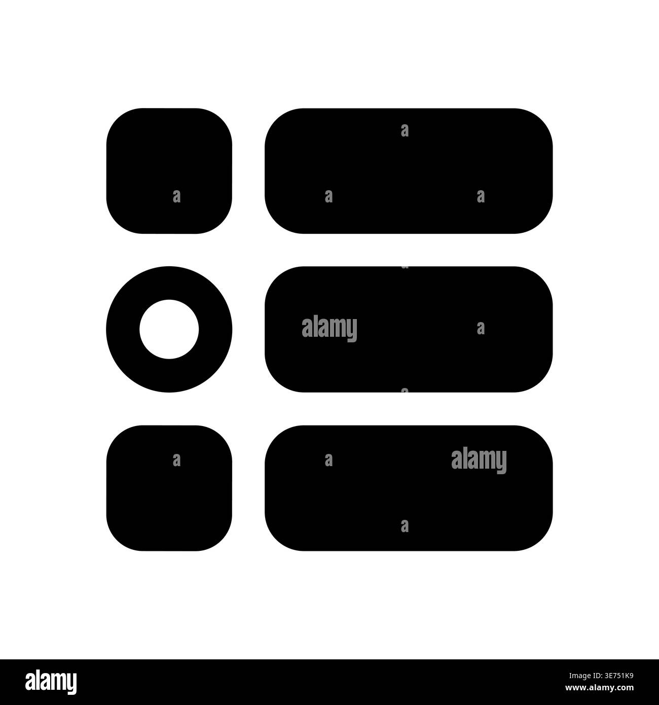 Simple black and white list icon vector illustration design Stock Vector