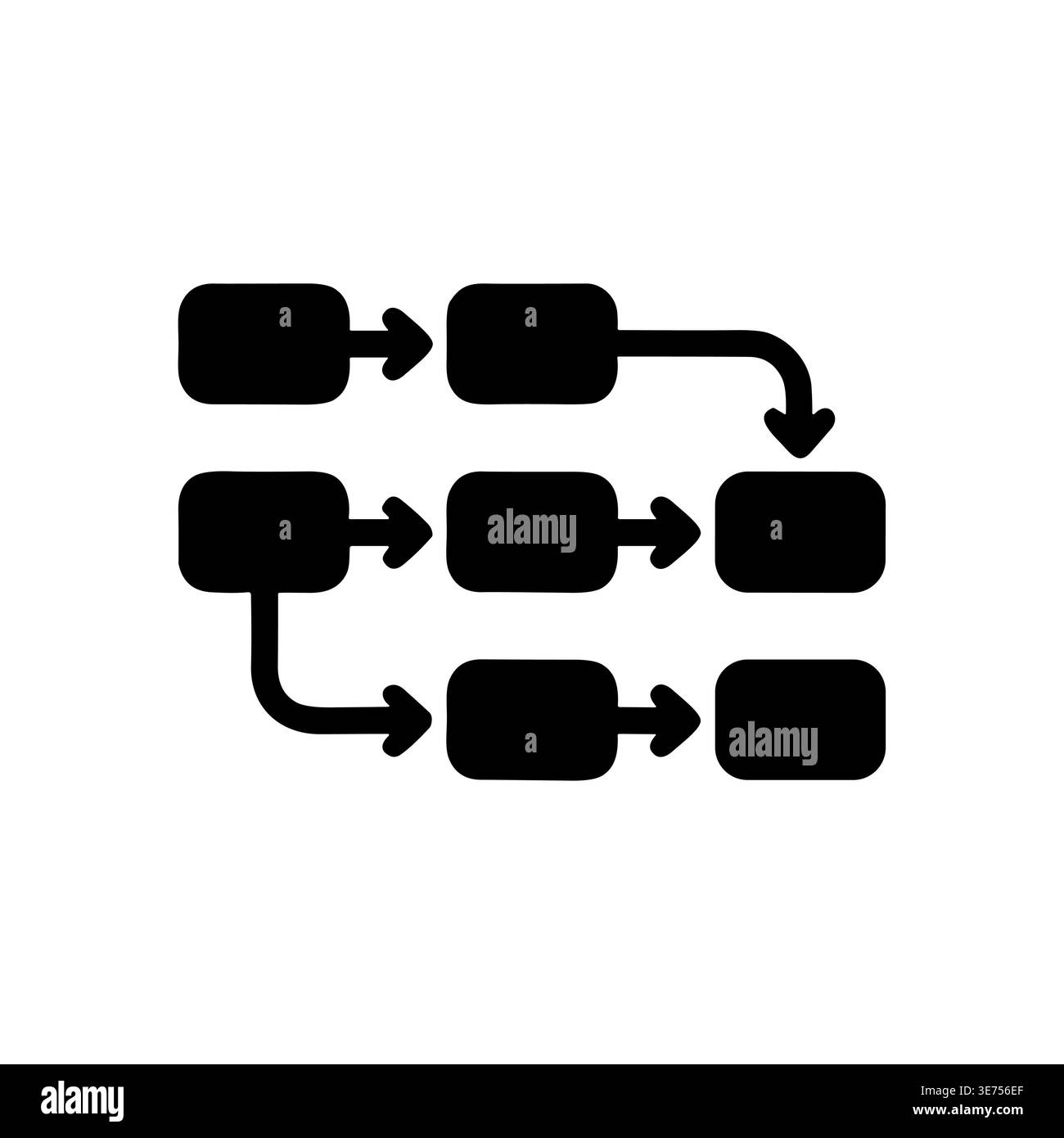 Flowchart diagram depicting a complex process with connected ...