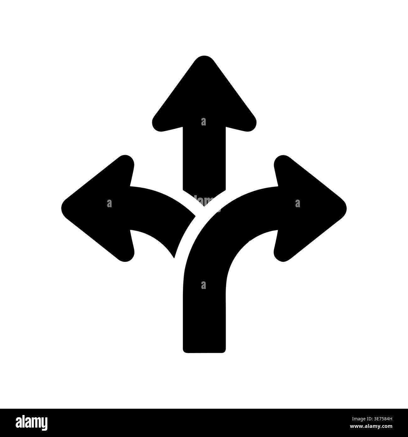 Direction arrows vector icon illustration depicting choices and decisions Stock Vector