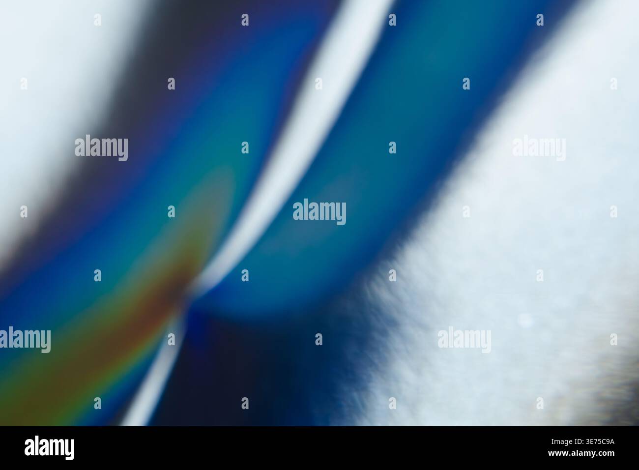 Abstract liquid rainbow waves on bright white background Stock Photo