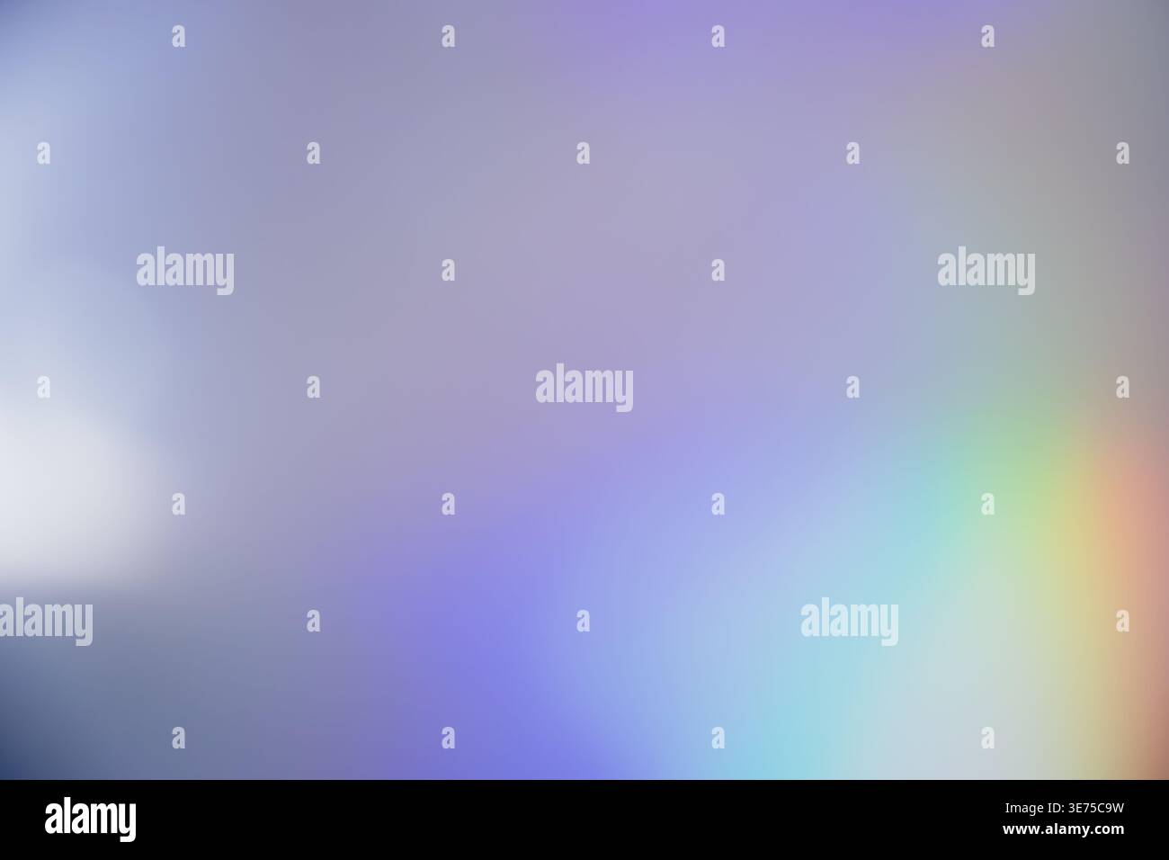 Soft pastel holographic gradient blurred background with light leaks Stock Photo