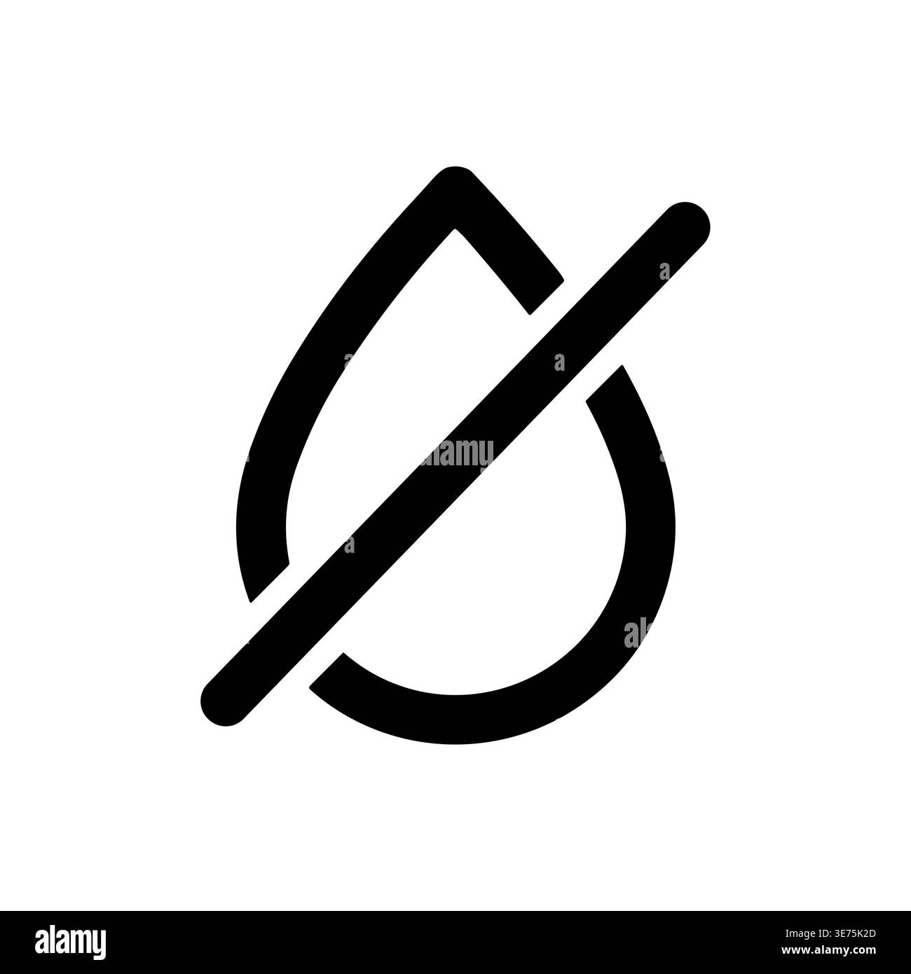 No water drop icon vector design, minimalist style Stock Vector