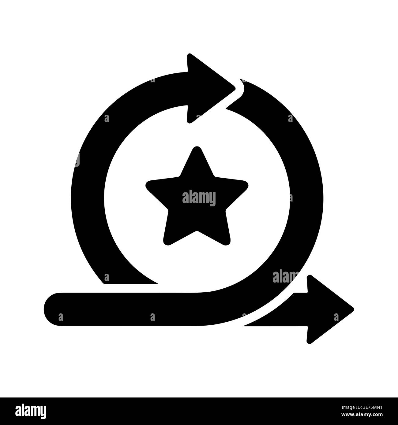Agile methodology process icon, loop arrow and star symbol Stock Vector ...