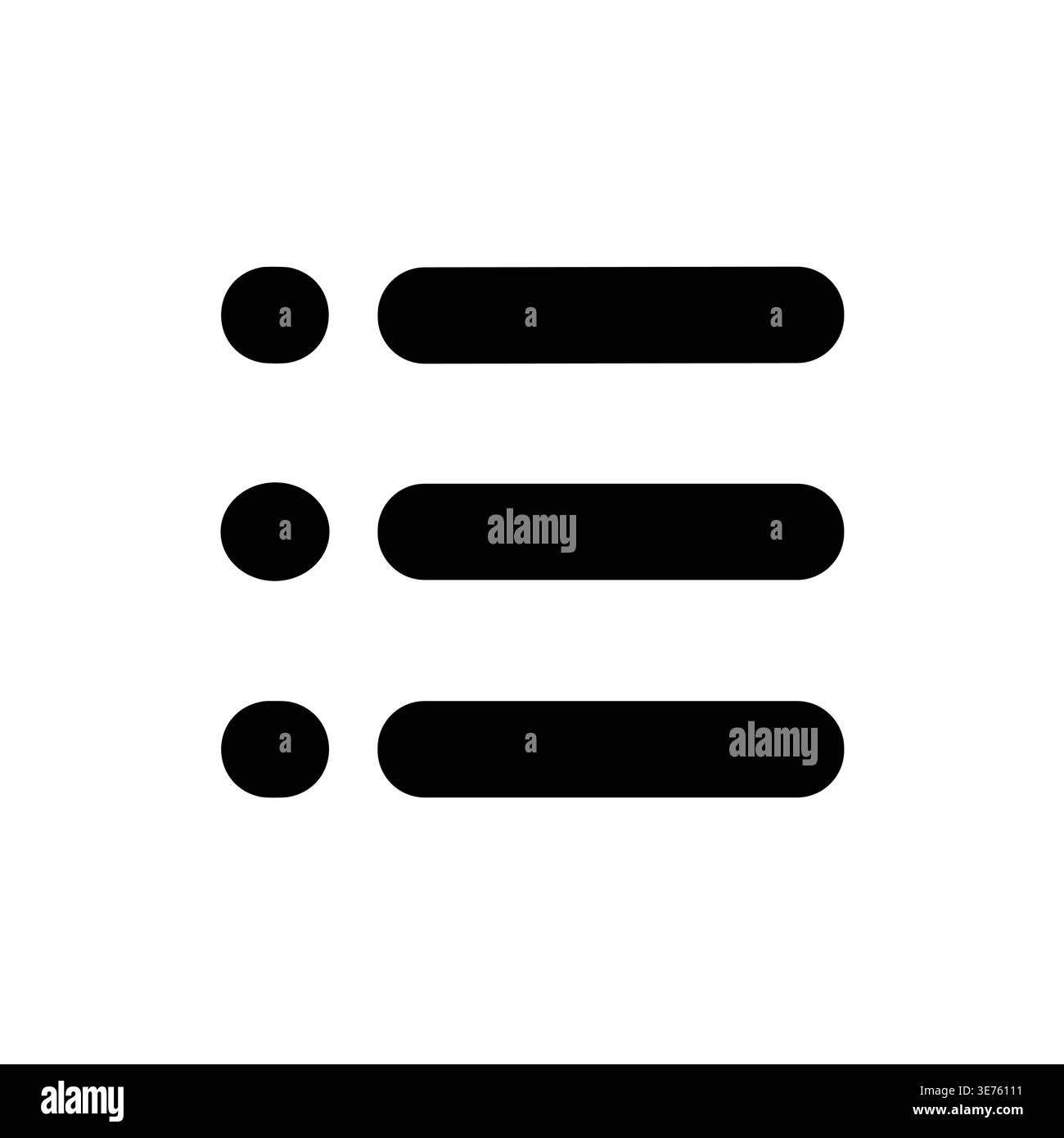 Simple black list icon design for user interface and apps Stock Vector