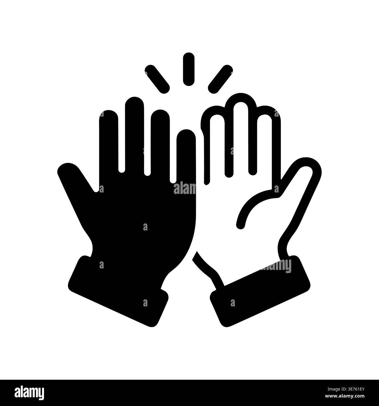 High five icon simple vector illustration design hands clapping Stock Vector